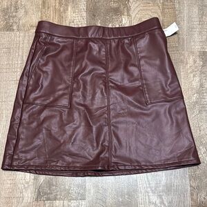 Maurice’s Elegant Brown Leather Skirt